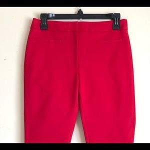 Club Monaco Averee Red Slim Crop Pants 